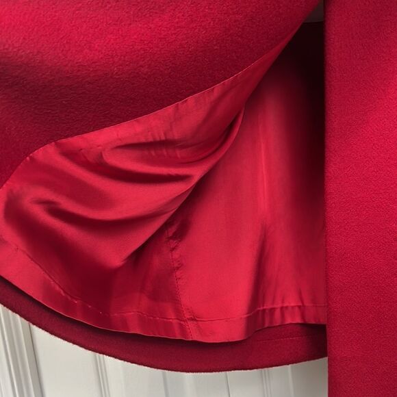 Vintage Forrani Red Double Breasted 100% Wool Long Coat Size 7/8 Petite‎ - Picture 8 of 16